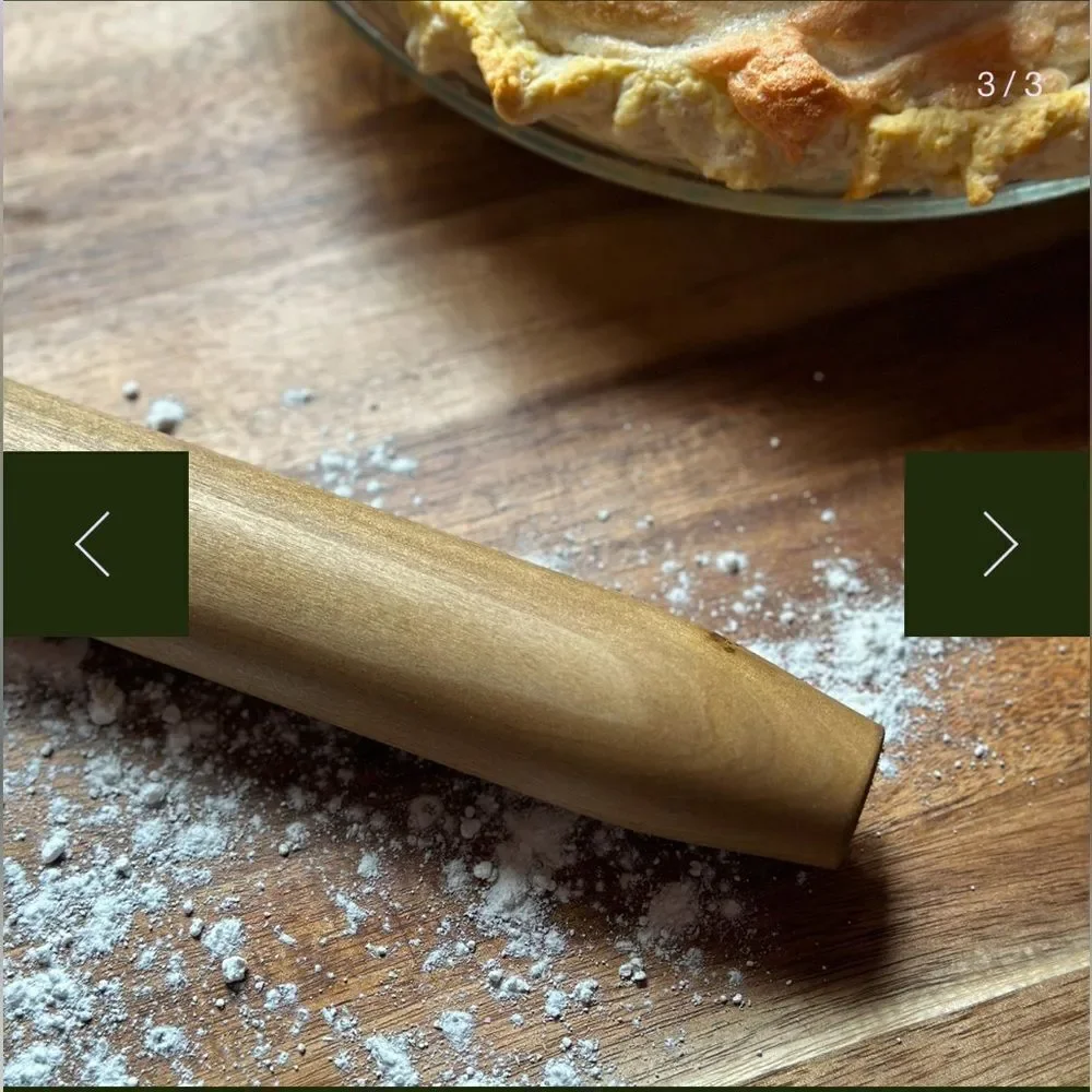 James Taylor Renewals Hand Crafted Poplar Wood French Style Rolling Pin. New.